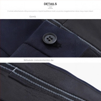 Férfi nadrág, üzleti elegáns stílus, egyenes szabás, téli évszak, mesterszálas kevert anyag, 72% poliészter