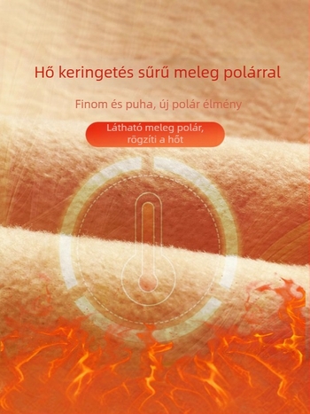 Férfi téli nadrág magas derekú, fleece-béléses, vastag, lazán szabott, hétköznapi viselet