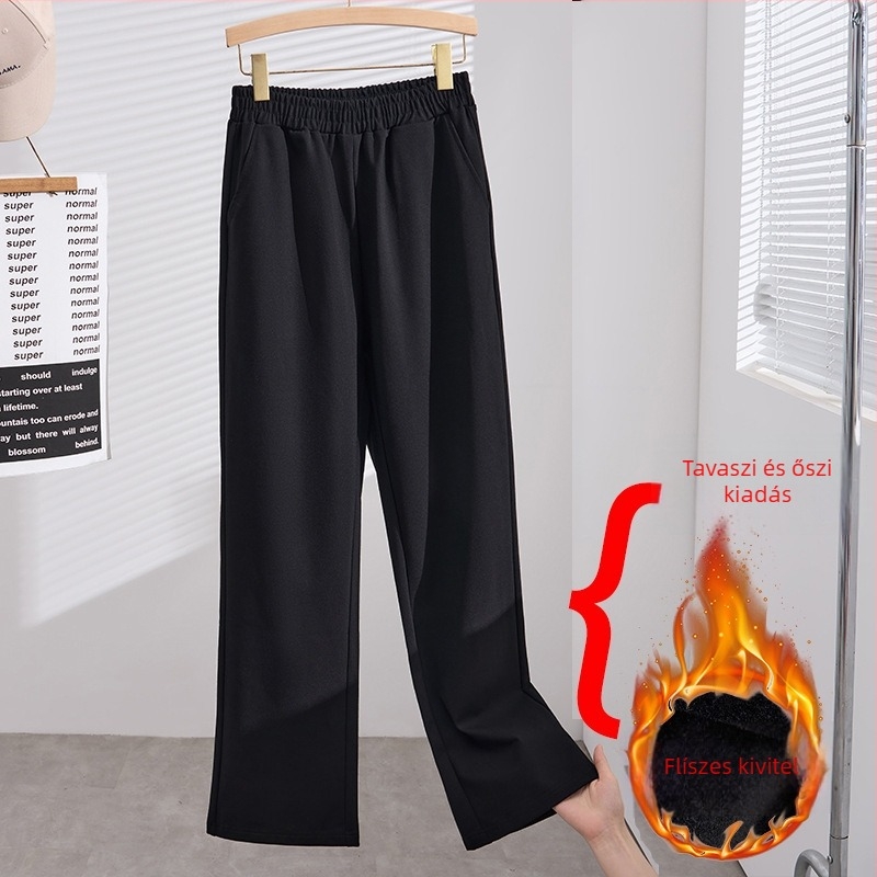 Női őszi mindennapi nadrág, magas derekú, egyenes szabású, viszkóz anyag, modell K6866