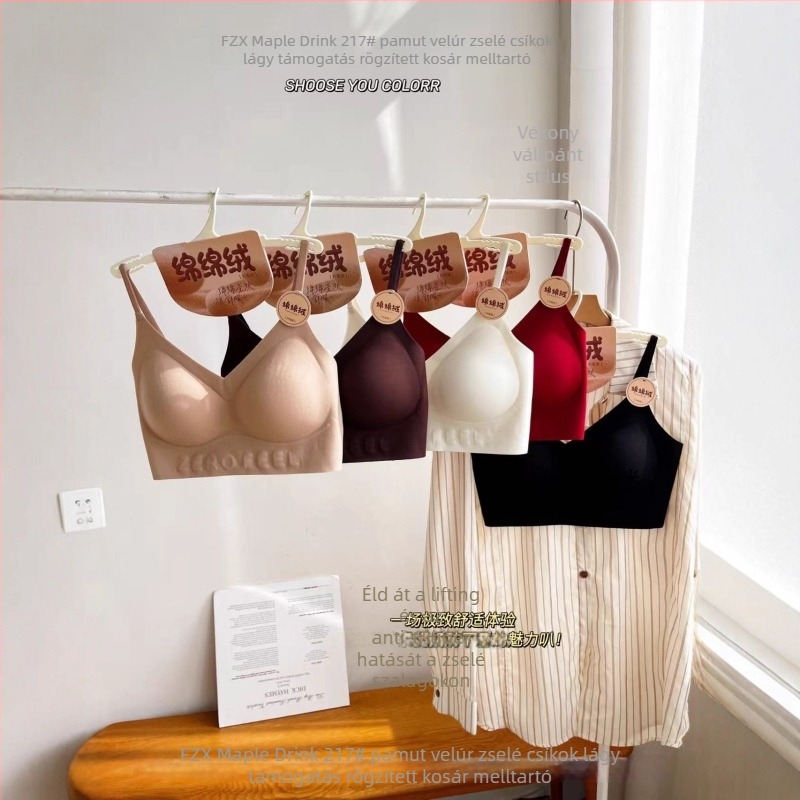 Fengzhixin 217 Spandex wrap/Tube Top melltartó, 3/4 kosár, vékony mold, 70-80% Spandex, spagetti pántok, U-Shaped hátsó