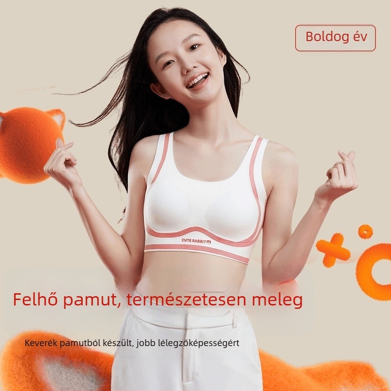 Nailonból készült mellkasmelegítő bevarrás nélküli alsónemű, fix kosár, antibakteriális 10A, termoszabályozó, 13–18 éveseknek