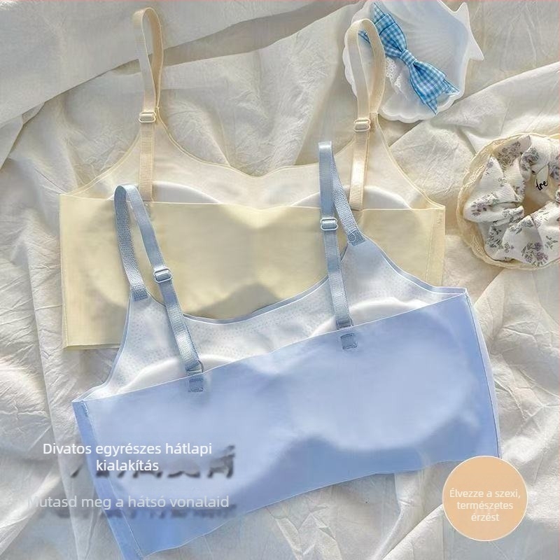 Sportos melltartó-top Ice Silk anyagból, nylon alap, vékony formázott kosárka, teljes kosár, vest-stílus