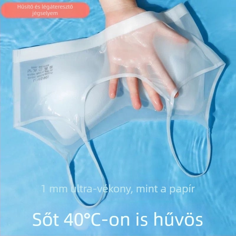 Ultra vékony, lélegző jég-selyem pánt nélküli melltartó, sima hátsó rész, kis méretű melltartó