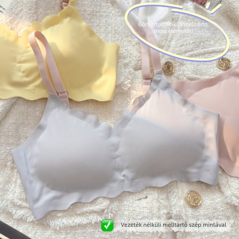 Melltartó varrat nélküli kivitelben, push-up hatás, vékony formázott kosár, nejlon anyag, állítható pántok
