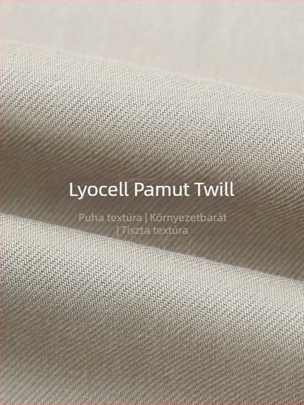 Női Lyocell (Tencel) egyenes szabású nadrág, elasztikus derék, 50–70% Lyocell tartalom, munkahelyi-stílus, közepes vastagság