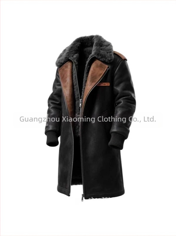 Kabát galléros, belés fleece, záródás cipzárral, vastag meleg, hosszú fazon