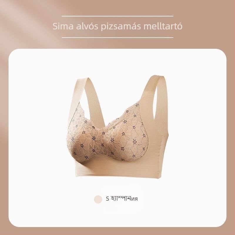 Nylon melltartó, kosár 3/4, vékony formázott kosár, lélegző felső támogatás