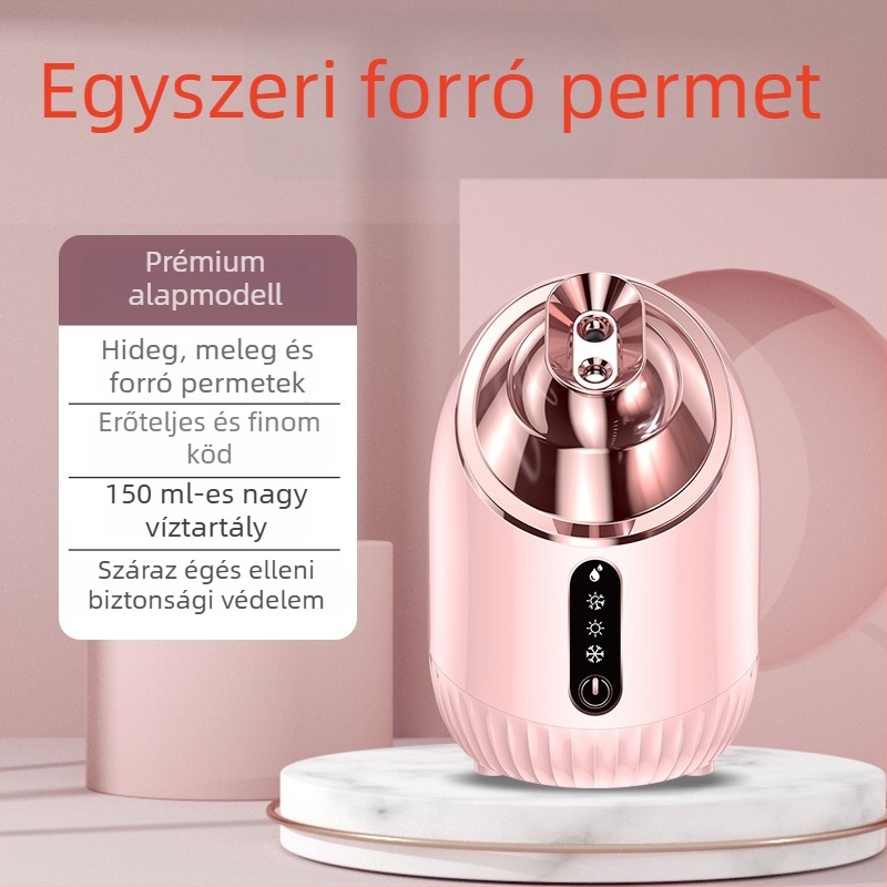 Arcápoló arckészülék kettős meleg/hideg sugárzással, nano hidratáló permetező, fokozat 4, köd idő 31–60 s, márka Qibang