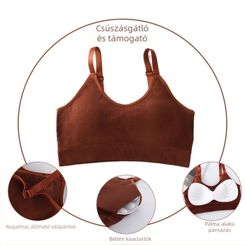 Strapless éjszakai melltartó, varrat nélküli, nejlon anyagból, sportos, egyszerű stílus