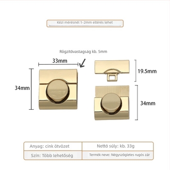 Poggyász zár – fém konstrukció, kopásálló, poggyász kiegészítők, Vomin Hardware