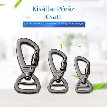 L769 Magas minőségű fém kutya csat, cink ötvözetű horoggal és záró mechanizmussal a pórázhoz