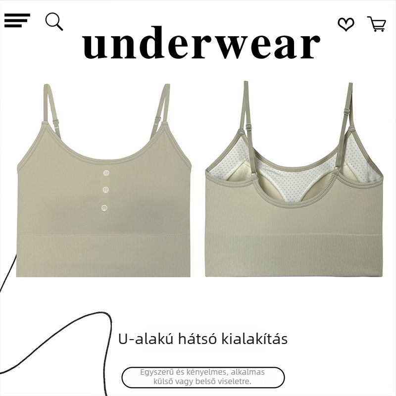 Nylon csőtop, 3/4 kosár, vékony formázott kosár, mellkasig érő hossz, lélegző hátsó dizájn
