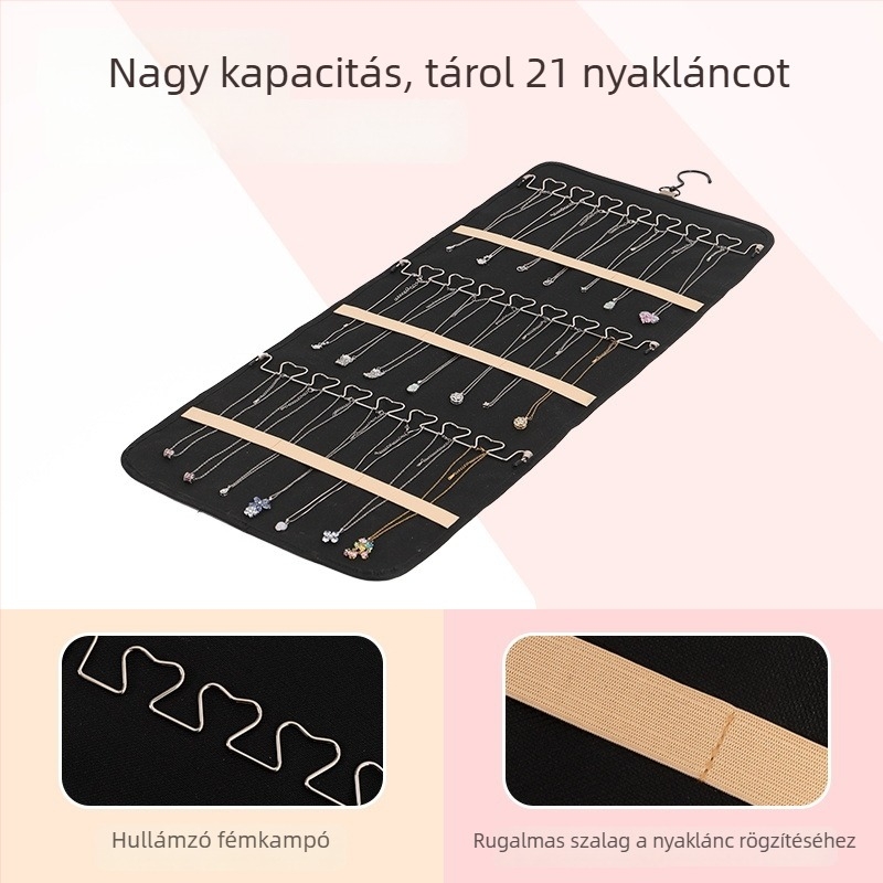 Kétoldalas falra szerelhető tároló táska, PVC, multifunkcionális, kézitáska stílusú