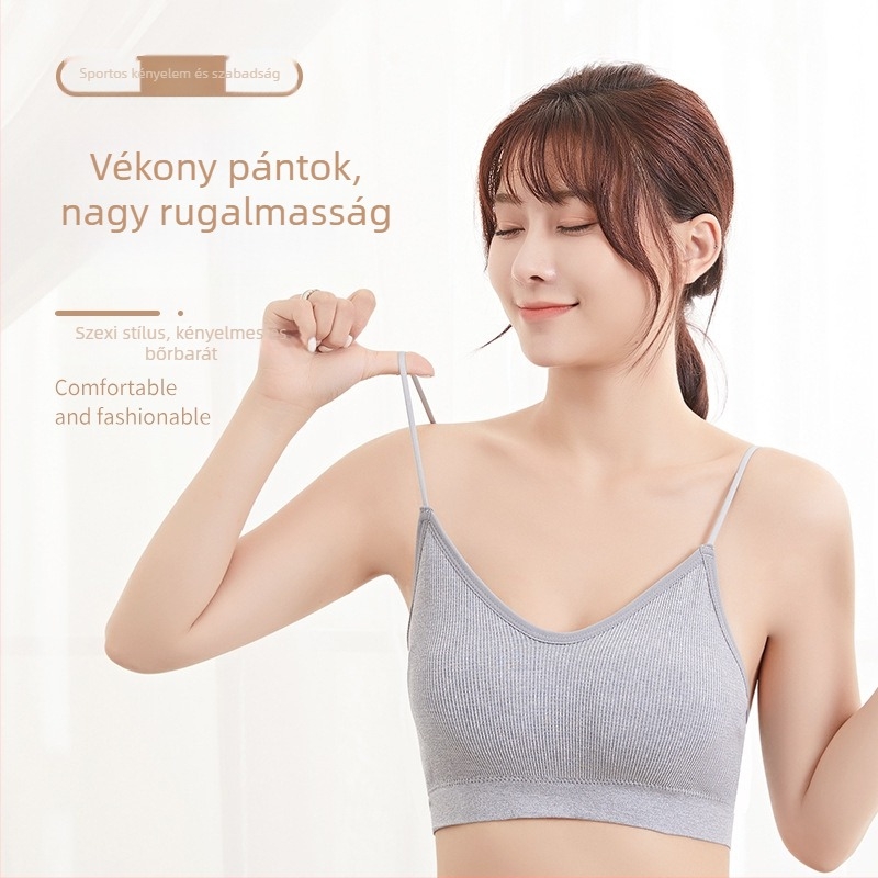 Nylonos mellkas-öv felső – teljes kosár, vékony formájú pohár, sexy hátsó rész, 92% nylon anyag