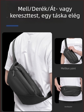 Férfi deréktáska, üdülési stílus, vízálló, poliészter