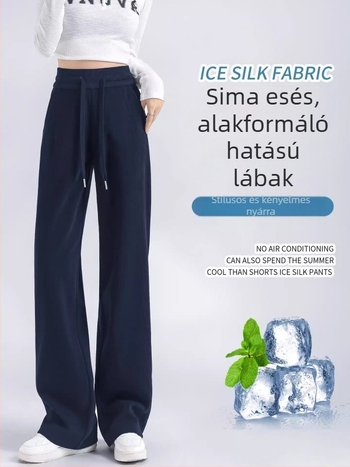 Női magas derekú, egyenes szabású sportnadrág capri hosszban, 2025 ősz, elasztán keverék.