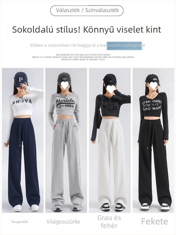 Női magas derekú, egyenes szabású sportnadrág capri hosszban, 2025 ősz, elasztán keverék.