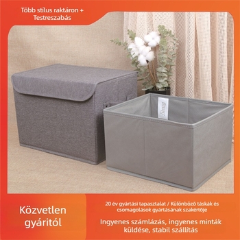 Összecsukható textil tároló doboz – hordozható, többfunkciós, nyitható fedél, 30–40 L kapacitás