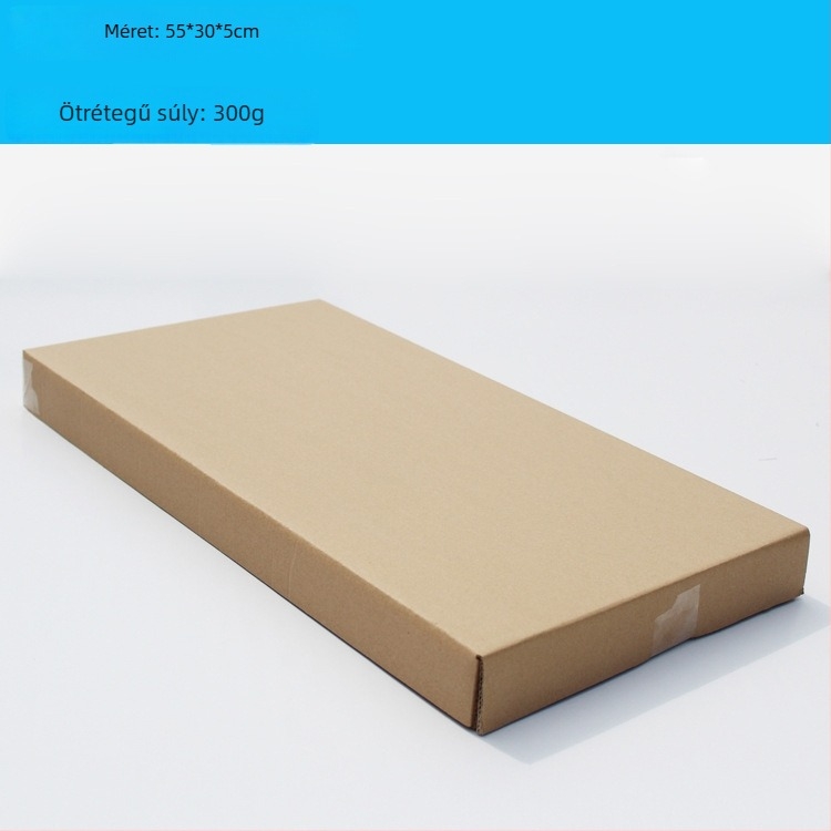 Teljes fedésű hullámkarton doboz logisztikai csomagoláshoz, B-hullámú, 55×30×5 mm vagy 60×36×5 mm