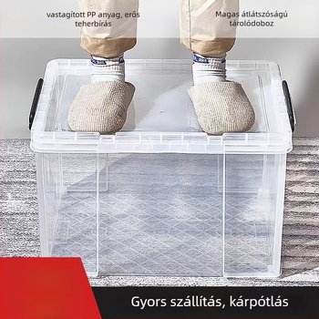 Tároló doboz, műanyag, japán stílus, többfunkciós, porálló, nedvességálló