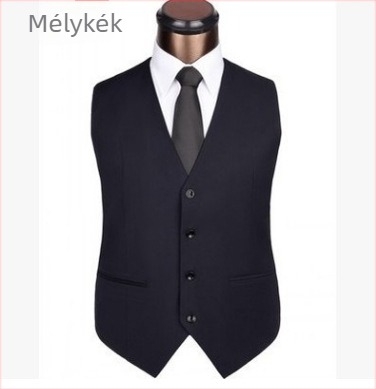 Férfi Slim-Fit mellény – Egyszínű mintázat, 80% viszkóz pamutkeverék, Heng Qiong márka, üzleti stílus