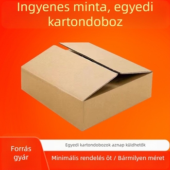 Lapos hullámkarton doboz, 3 mm vastagság, 250 gsm, egyedi nyomtatás, belső és külső méretek testreszabhatók