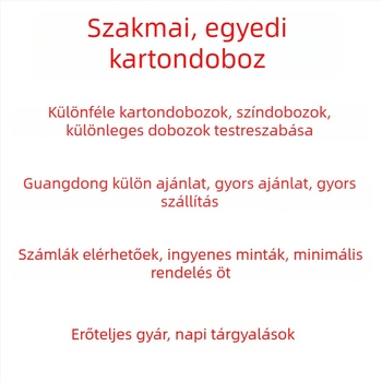 Lapos hullámkarton doboz, 3 mm vastagság, 250 gsm, egyedi nyomtatás, belső és külső méretek testreszabhatók