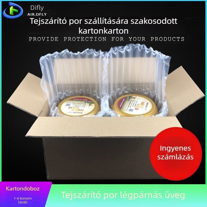 Tejpor kartondoboz, 5 rétegű merev, légoszlopos védelemmel, hullámkarton 250gsm, nyomtatás nélkül