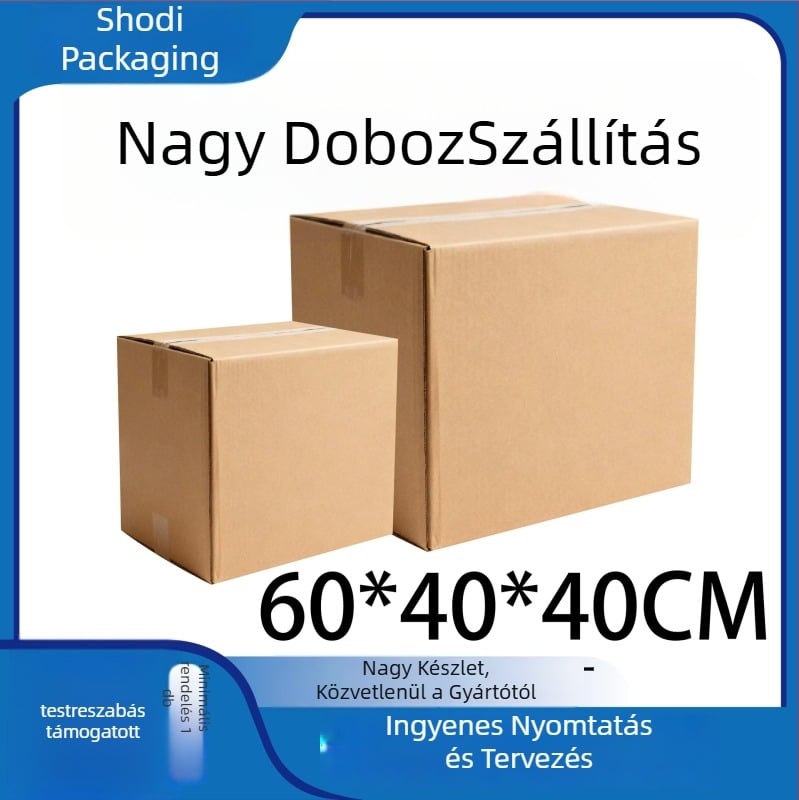 Öt rétegben megerősített költöztető doboz, hullámkarton, 6–7 mm vastagság, hagyományos sík doboz, 1 180 g, költöztetésre és logisztikai csomagolásra