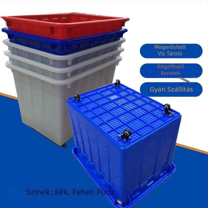 PE műanyag forgókosár kerékkel; falvastagság 5 mm; teherbírás 200 kg; egyszeres injekciós öntés; Teng Yue