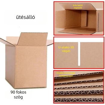 Személyre szabott nyomtatott gofrált karton doboz, háromtól öt rétegű, 5-ös vastagságú, rendkívül kemény, szállítási csomagoláshoz