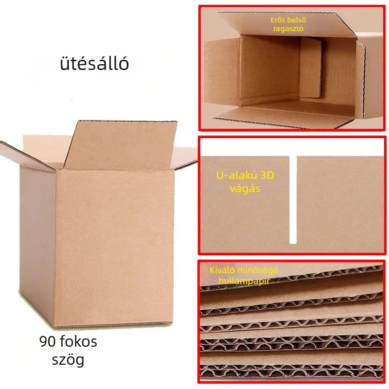 Személyre szabott nyomtatott gofrált karton doboz, háromtól öt rétegű, 5-ös vastagságú, rendkívül kemény, szállítási csomagoláshoz