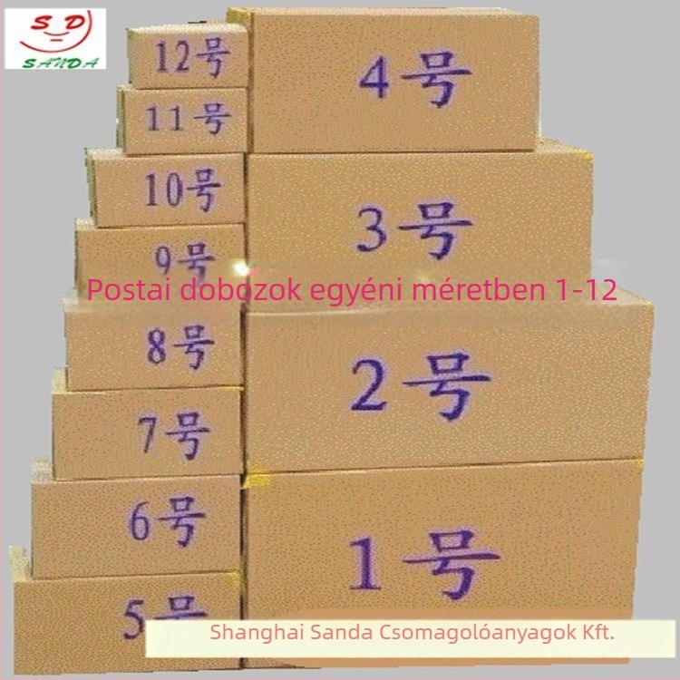 Egyedi hajtogatott hullámkarton doboz költöztetéshez és csomagoláshoz, Eredet: Shanghai, Anyag: hullámkarton, Doboz típus: hajtogatott karton, Vastagság: 5, Papírsúly: 250 gsm