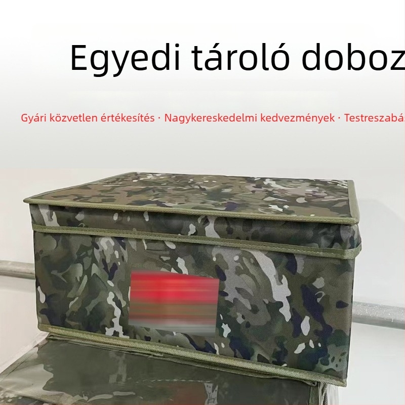 Tároló doboz, összecsukható, hordozható, porálló, kapacitás 30–40 L, Oxford anyag