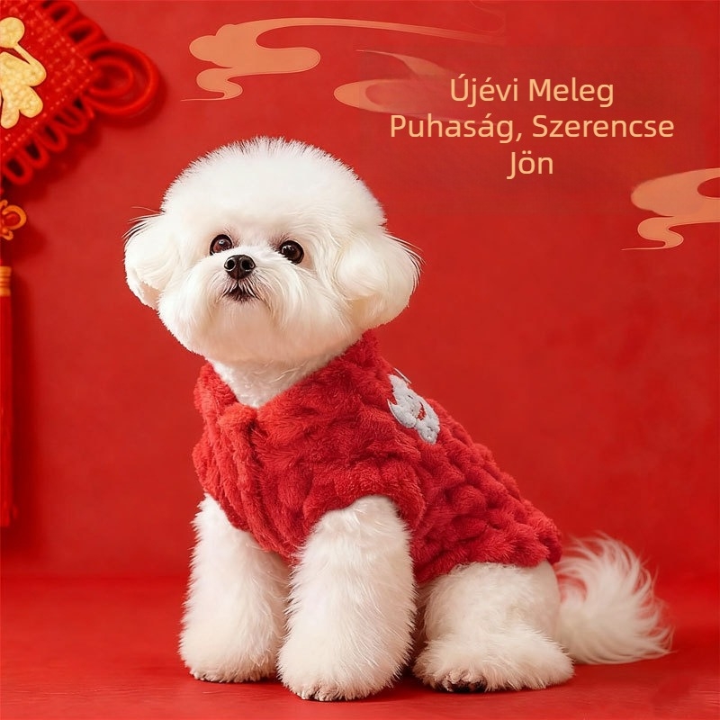 Mikipad kisállat fleece kabát - Coral fleece, kínai stílus, téli és őszi szezon