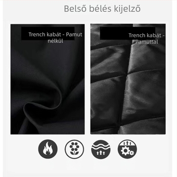 Férfi kültéri téli kabát – középhosszú, laza szabás, szélálló, kopásálló pamutkabát, levehető ujjak