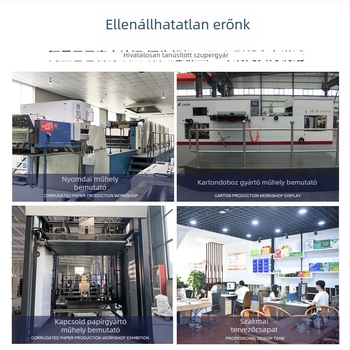 Összecsukható hullámkarton doboz, ragasztó nélküli zárás, nyomtatás nélküli, 1 mm-es tolerancia