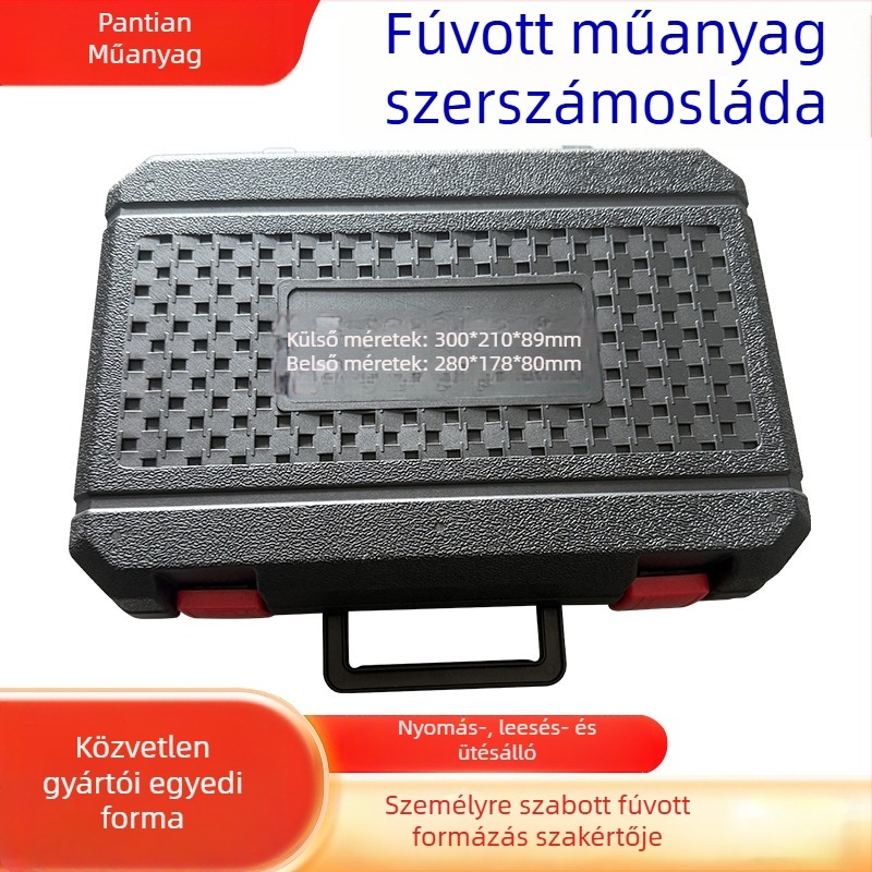 Fúvott formázású szerszámtartó műanyagból, testre szabható, teherbírás 20, gyártási folyamat: fúvott formázás