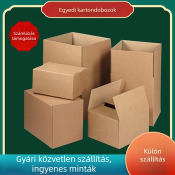 Személyre szabott e-kereskedelmi logisztikai doboz, extra-hard hullámpapír karton, kraftbarna, 3-5 réteg, modellek 1–12, 6 mm vastagság, 250 gsm