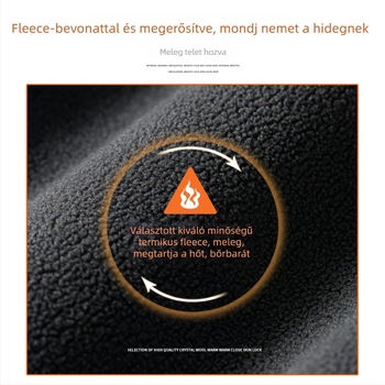 Férfiaknak készült vastag fleece-béléssel ellátott vízálló kültéri túranadrág (szélálló, téli)