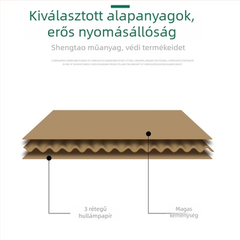 Háromrétegű hullámkarton üres doboz általános csomagoláshoz, 2,8 mm vastagság, standard modell