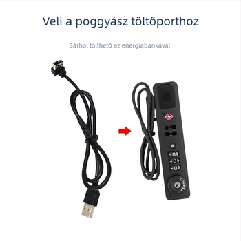 USB töltőkábel poggyászhoz kettős kimenettel, utazáshoz