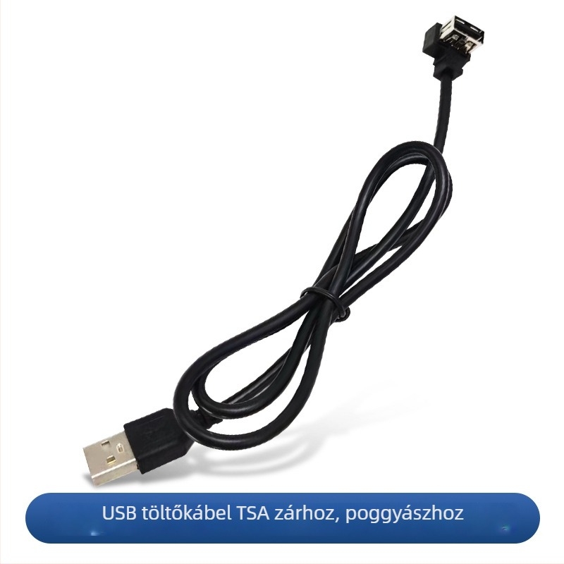 USB töltőkábel poggyászhoz kettős kimenettel, utazáshoz