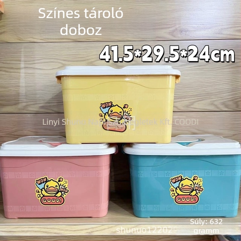 Műanyag tároló doboz hálószobára, kapacitás több mint 1000 L, többfunkciós, kézzel vihető