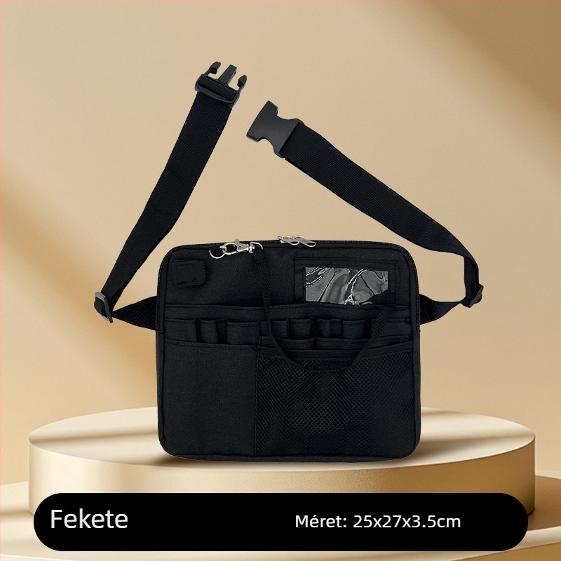Uniszex derékpántos táska egészségügyi kellékekhez, 600D nylon, városi minimalist stílus, 210D bélés