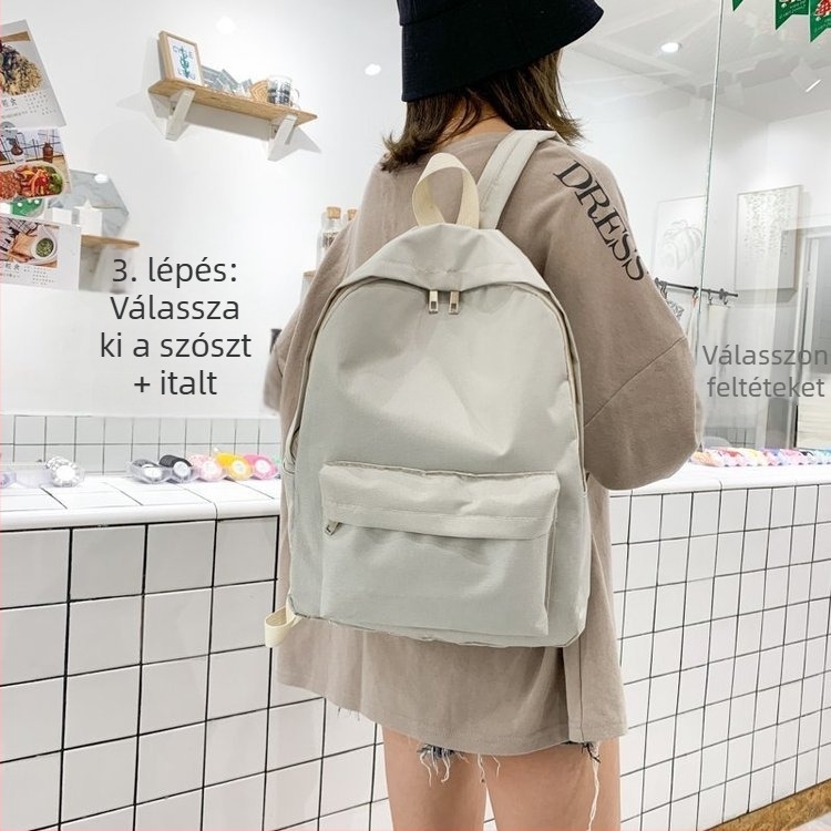 Nylon hátizsák, légáteresztő, kopásálló, terheléscsökkentő – Tide Cool stílus az iskolába