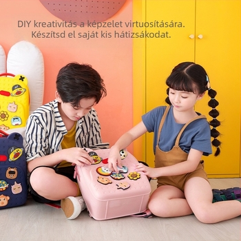 Kewuku gyerekek iskolai hátizsákja — EVA anyag, lélegző, vízálló, lopás elleni, görbült vállpántok, geometrikus mintázat