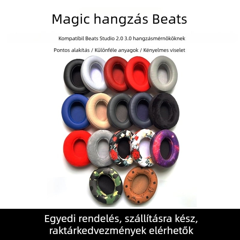 Beats Studio 2.0/3.0 fejhallgatóhoz készült bőrtok — protein bőr, Mink márka, kényelmes viselet