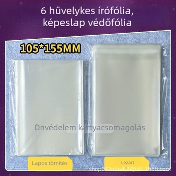 Polaroid fotók és kártyák számára készült, kiváló átlátszóságú védőfólia, képeslap-tároló zseb, kijelző zseb, több méretben