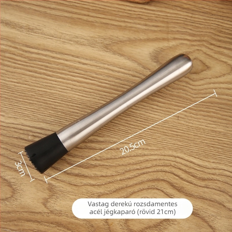 Jégkalapács készlet koktélokhoz – rozsdamentes acél fogantyúval, PC kalapács és PP citromkalapács, 2 részes bárkészlet